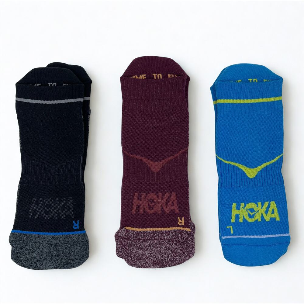 3 Pairs HOKA Time To Fly No Show Socks  Unisex L , NWOT